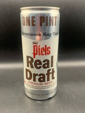 Vintage Beer Can Piels Real Draft Premium Beer Empty One Pint Aluminum Can